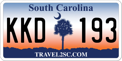 SC license plate KKD193