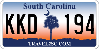 SC license plate KKD194