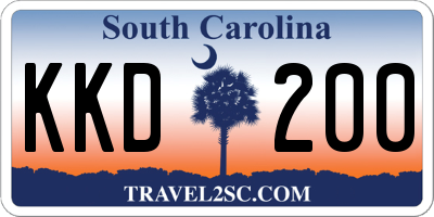 SC license plate KKD200