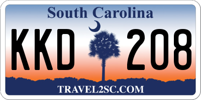 SC license plate KKD208