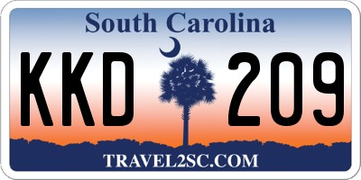 SC license plate KKD209