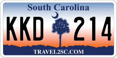 SC license plate KKD214