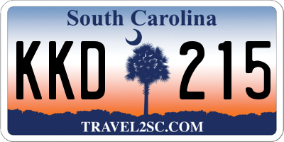 SC license plate KKD215