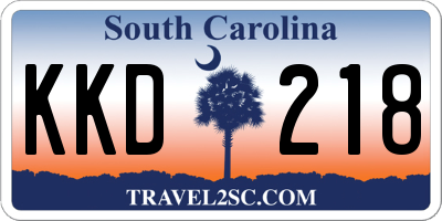 SC license plate KKD218