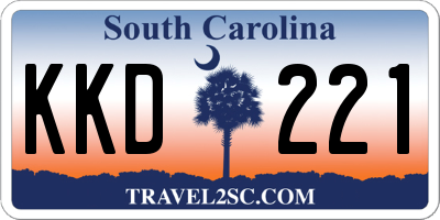 SC license plate KKD221