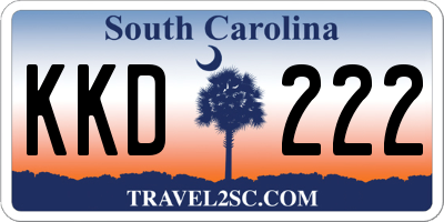 SC license plate KKD222