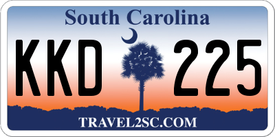 SC license plate KKD225