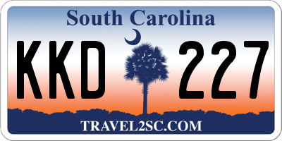 SC license plate KKD227