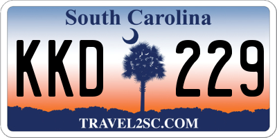 SC license plate KKD229