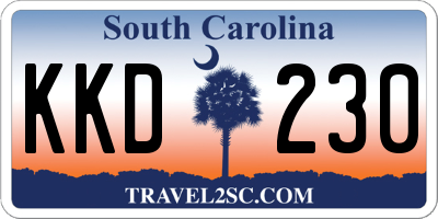 SC license plate KKD230