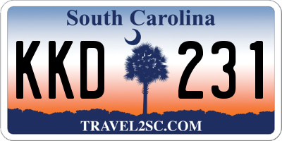 SC license plate KKD231