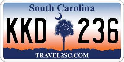 SC license plate KKD236