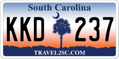 SC license plate KKD237
