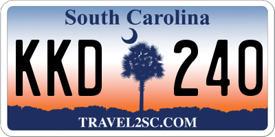 SC license plate KKD240