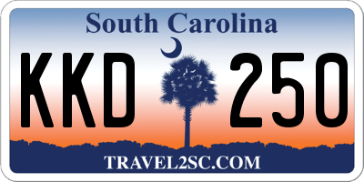 SC license plate KKD250