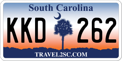SC license plate KKD262