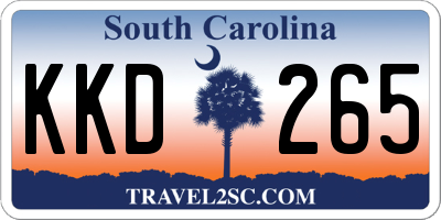 SC license plate KKD265