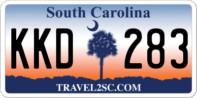 SC license plate KKD283