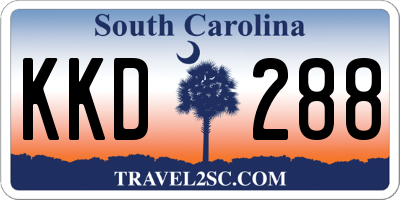 SC license plate KKD288