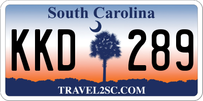 SC license plate KKD289