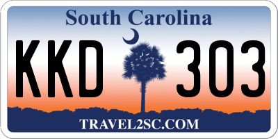 SC license plate KKD303