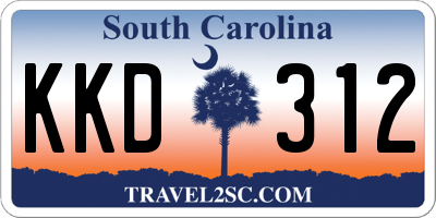SC license plate KKD312