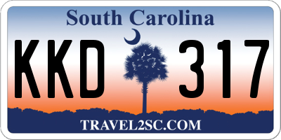 SC license plate KKD317