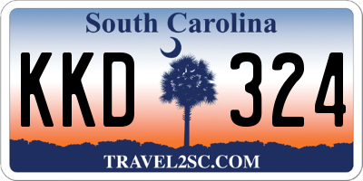 SC license plate KKD324