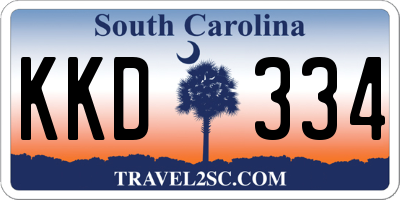 SC license plate KKD334