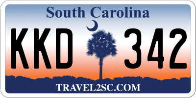 SC license plate KKD342