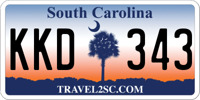 SC license plate KKD343