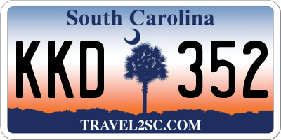 SC license plate KKD352