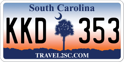 SC license plate KKD353