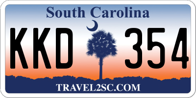 SC license plate KKD354