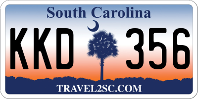 SC license plate KKD356