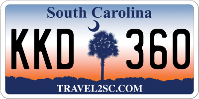 SC license plate KKD360