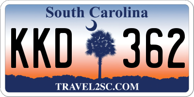 SC license plate KKD362