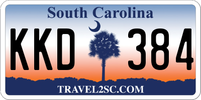 SC license plate KKD384