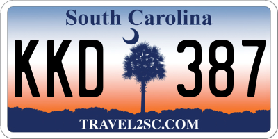 SC license plate KKD387