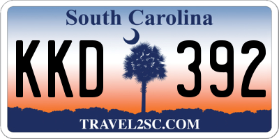 SC license plate KKD392
