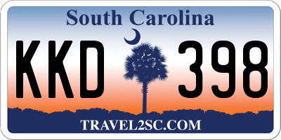 SC license plate KKD398