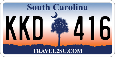 SC license plate KKD416