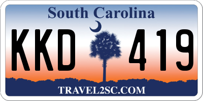 SC license plate KKD419