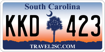 SC license plate KKD423
