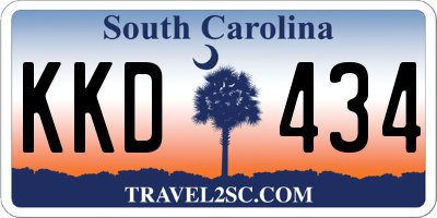 SC license plate KKD434