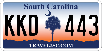 SC license plate KKD443