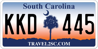 SC license plate KKD445