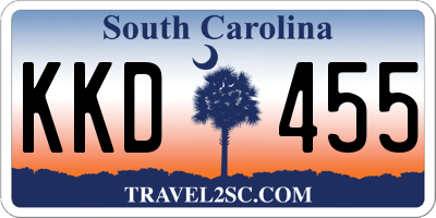 SC license plate KKD455