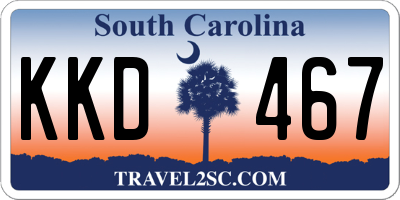 SC license plate KKD467