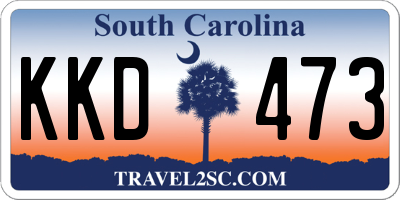 SC license plate KKD473